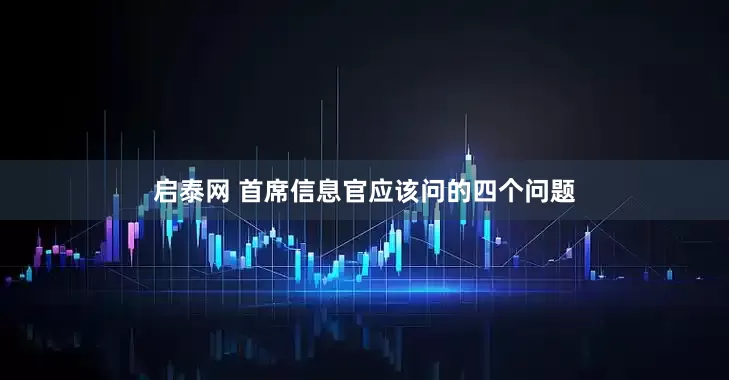 启泰网 首席信息官应该问的四个问题