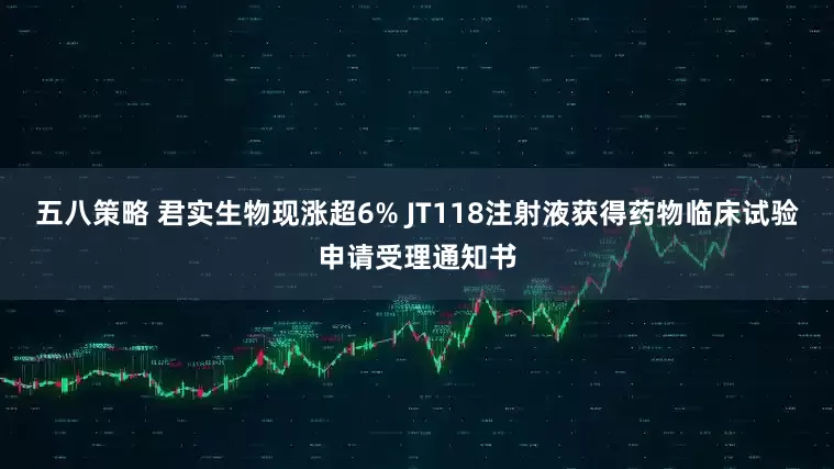 五八策略 君实生物现涨超6% JT118注射液获得药物临床试验申请受理通知书